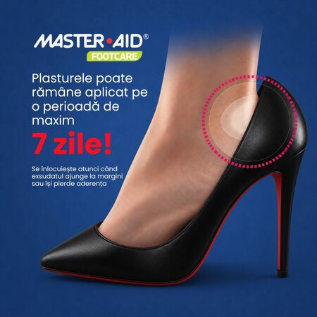 Plasturi hidrocoloidali sterili pentru vezicule, 44 x 69 mm, Oval, 6 bucati, Master-Aid 805421
