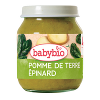 Piure bio de cartofi si spanac, 4 luni+, 130 g, Babybio