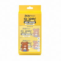 Servetele umede, Super Mini Yellow, 8 pachete x 8 bucati, Doyfresh