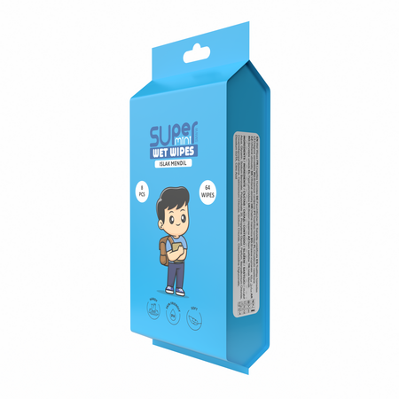 Servetele umede, Super Mini Blue, 8 pachete x 8 bucati, Doyfresh 802323
