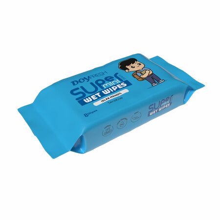 Servetele umede, Super Mini Blue, 8 pachete x 8 bucati, Doyfresh 802242