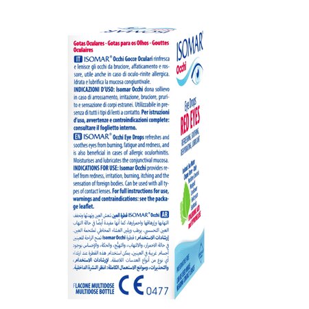 Picaturi oftalmice pentru ochi rosii cu apa de mare izotonica, 10 ml, Isomar 802251