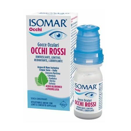 Picaturi oftalmice pentru ochi rosii cu apa de mare izotonica, 10 ml, Isomar