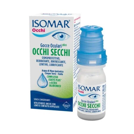Picaturi oftalmice pentru ochi uscati cu apa de mare hipotonica, 10 ml, Isomar