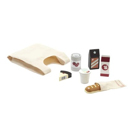 Set de cumparaturi din lemn Bistro, 3 ani+, 7 piese, Kids Concept 802265