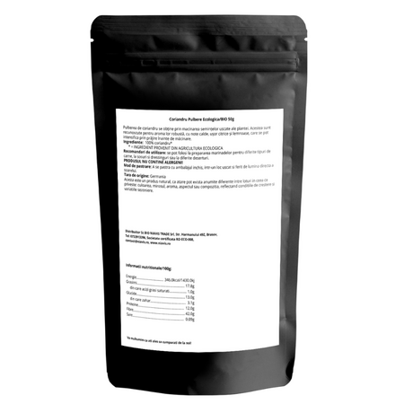 Coriandru pulbere bio, 50 g, Niavis 802267