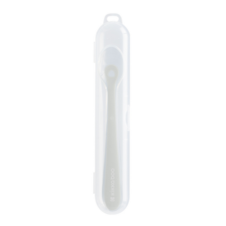 Lingurita din silicon cu carcasa de protectie, Sand, 4 luni+, 1 bucata, Kikka Boo 802280