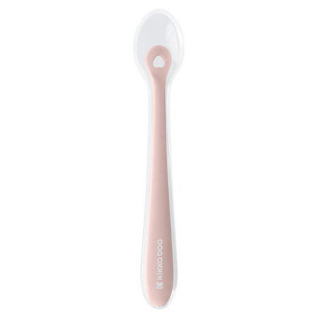 Lingurita din silicon cu carcasa de protectie, Blush, 4 luni+, 1 bucata, Kikka Boo 802283