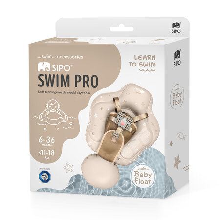 Colac gonflabil de inot pentru bebelusi Swim Pro, Beige, 6-36 luni, Sipo 802295