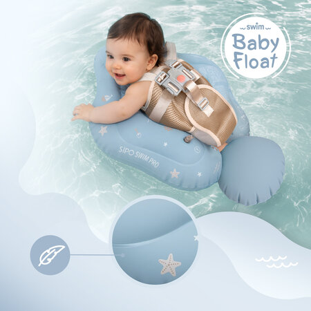 Colac gonflabil de inot pentru bebelusi Swim Pro, Bleu, 6-36 luni, Sipo 802303