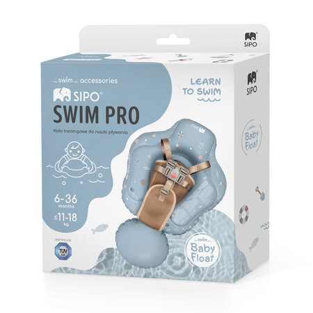 Colac gonflabil de inot pentru bebelusi Swim Pro, Bleu, 6-36 luni, Sipo 802299