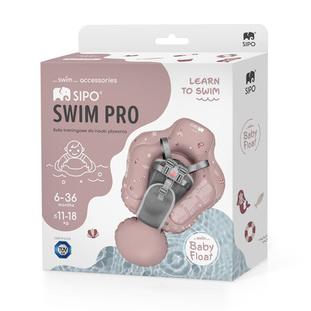 Colac gonflabil de inot pentru bebelusi Swim Pro, Pink, 6-36 luni, Sipo 802330