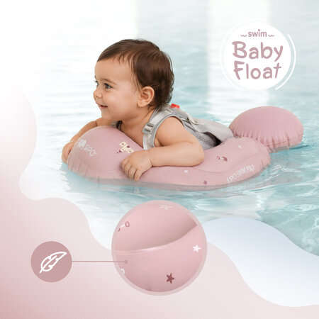 Colac gonflabil de inot pentru bebelusi Swim Pro, Pink, 6-36 luni, Sipo 802334