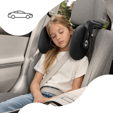 Tetiera auto reglabila cu memory foam pentru copii si adulti, Negru, Sipo 802348