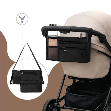 Gentuta organizator pentru carucior, Negru, Sipo 802359