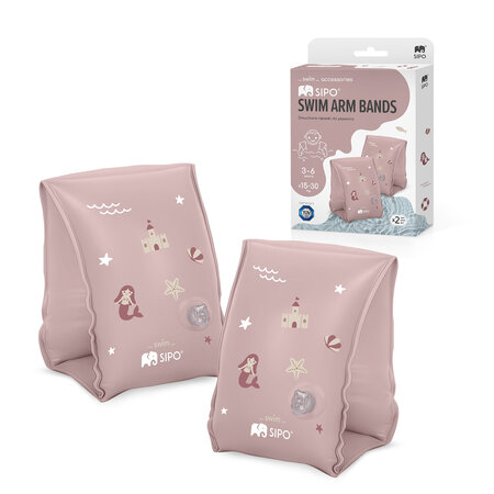 Aripioare gonflabile de inot pentru copii, Pink, 3-6 ani, Sipo 802421