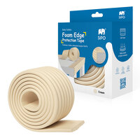 Banda protectie pentru colturi si muchii mobilier, 2 m x 75 mm, Crem, Sipo