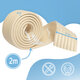 Banda protectie pentru colturi si muchii mobilier, 2 m x 75 mm, Crem, Sipo 802378