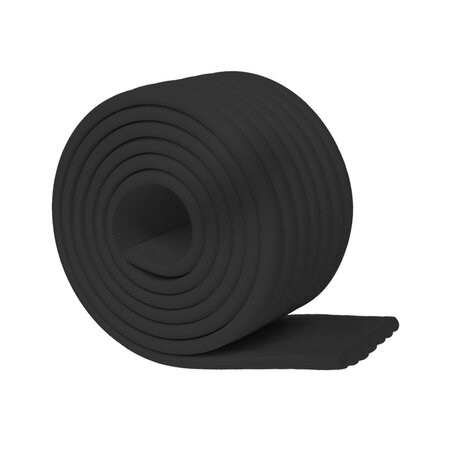 Banda protectie pentru colturi si muchii mobilier, 2 m x 75 mm, Negru, Sipo 802397