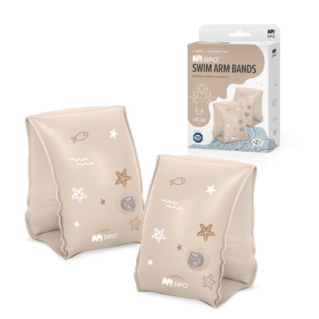 Aripioare gonflabile de inot pentru copii, Beige, 3-6 ani, Sipo 802432