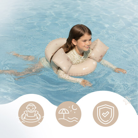 Colac gonflabil de inot pentru copii, 50 cm, Beige, 3-6 ani, Sipo 802445