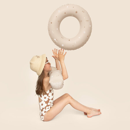 Colac gonflabil de inot pentru copii, 50 cm, Beige, 3-6 ani, Sipo 802449