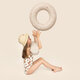 Colac gonflabil de inot pentru copii, 50 cm, Beige, 3-6 ani, Sipo 802449