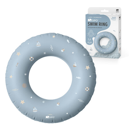 Colac gonflabil de inot pentru copii, 50 cm, Blue, 3-6 ani, Sipo 802462