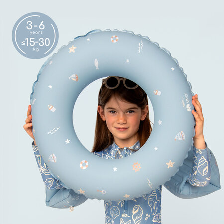 Colac gonflabil de inot pentru copii, 50 cm, Blue, 3-6 ani, Sipo 802465