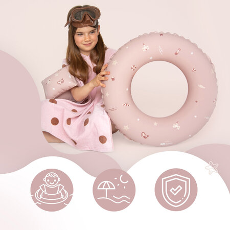 Colac gonflabil de inot pentru copii, 50 cm, Pink, 3-6 ani, Sipo 802475