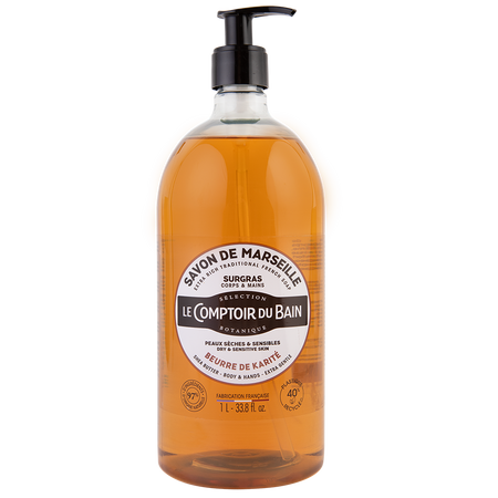 Sapun lichid, Surgras Karite, 1 litru, Le Comptoir du Bain