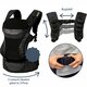 Marsupiu ergonomic din material tricotat Inspire, 3.5 - 15 kg, Negru, Dreambaby 802504