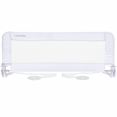 Bariera rabatabila pentru pat Prague, 110 x 45.5 cm, Alb, 18 luni+, Dreambaby
