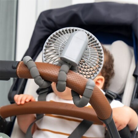 Ventilator portabil cu protectie si picioare flexibile, Gri, Dreambaby 802516