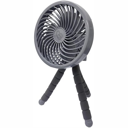 Ventilator portabil cu protectie si picioare flexibile, Gri, Dreambaby
