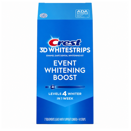Benzi pentru albirea dintilor 3D White Event Whitening, 49 g, Crest