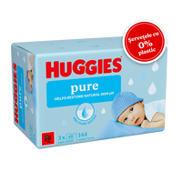 Servetele umede fara plastic Pure, 3 x 48 bucati, Huggies