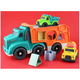 Camion transport cu sortator de forme si 2 masinute de santier din bioplastic, Tellus, 18 luni+, Robetoy 803348