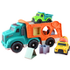Camion transport cu sortator de forme si 2 masinute de santier din bioplastic, Tellus, 18 luni+, Robetoy 803351