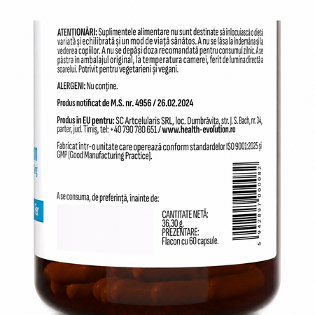 Ginseng Coreean 500 mg, 60 capsule, Health Evolution 803632