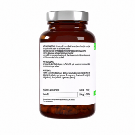 Vitamina B12, 1000 mg, 60 tablete, Health Evolution 803728