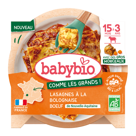 Meniu bio lasagna bolognaise, 200 g, Babybio