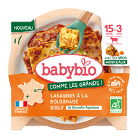 Meniu bio lasagna bolognaise, 200 g, Babybio