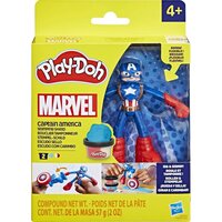 Set de joaca cu figurina Captain America si plastilina, 4 ani+, Play-Doh