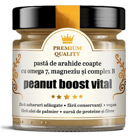 Pasta de arahide coapte, Peanut Boost Vital, 250 g, Secretele Ramonei