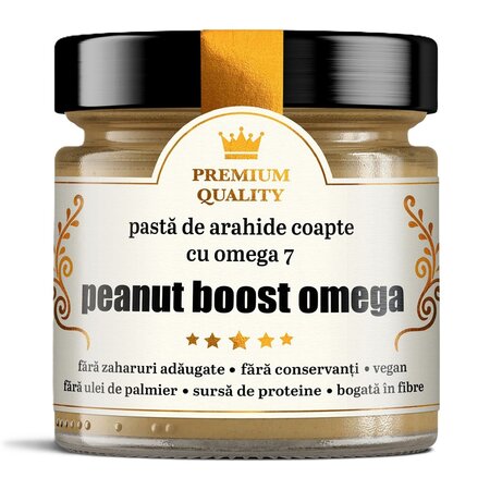 Pasta de arahide coapte cu omega 7, 250 g, Secretele Ramonei
