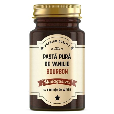 Pasta pura de vanilie Bourbon, 100 g, Laboratoarele Remedia