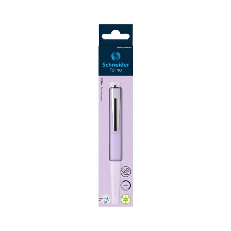 Stilou cu penita M din otel inoxidabil + 2 rezerve, Lavanda, Tomo, Schneider