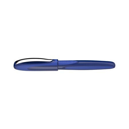 Stilou pentru stangaci cu penita din otel inoxidabil Ray, Albastru, Schneider 804256