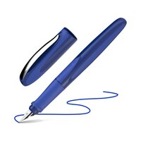 Stilou pentru stangaci cu penita din otel inoxidabil Ray, Albastru, Schneider